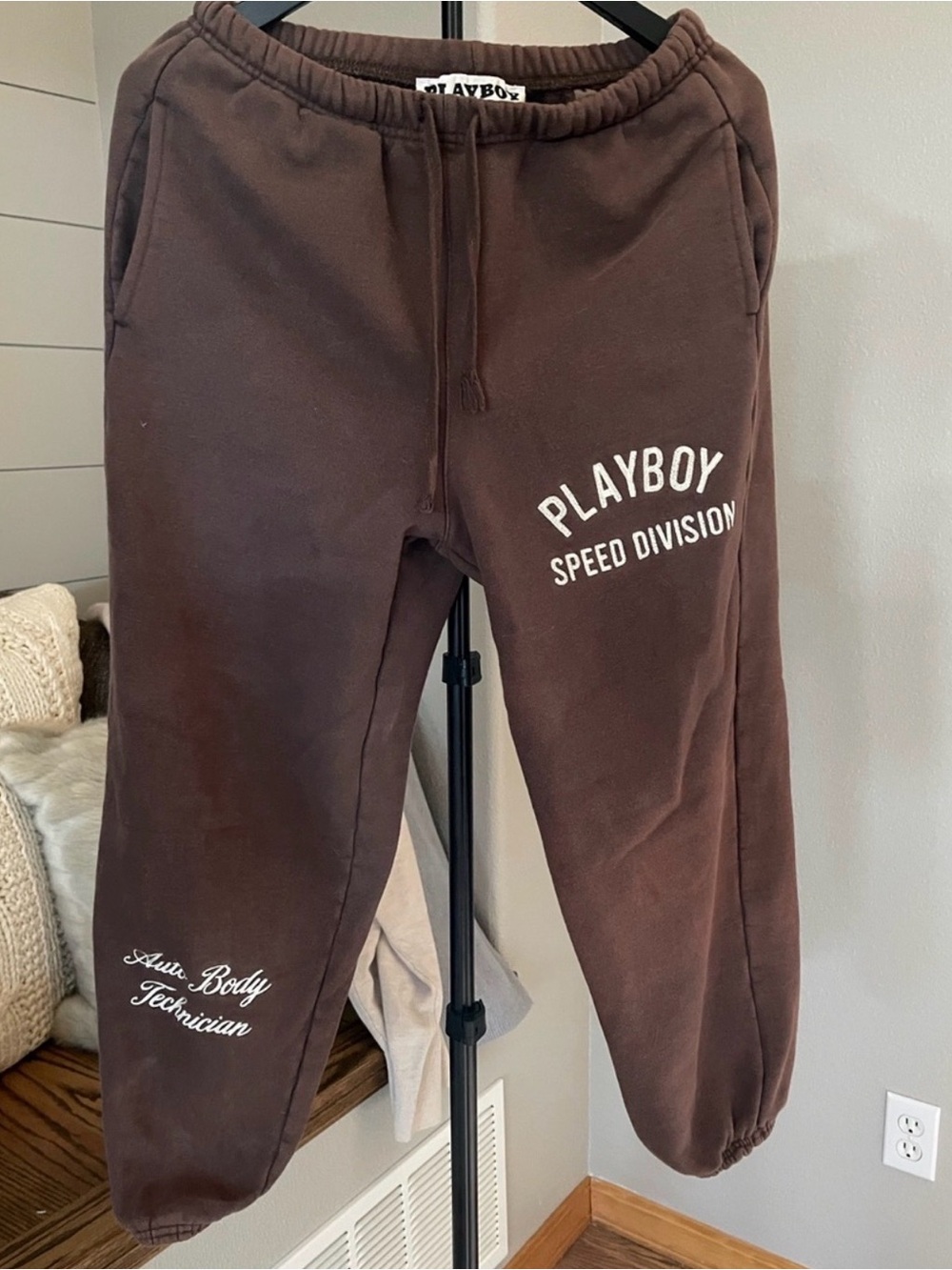 Playboy by PacSun Speed Division Brown Jogger Sweatpants S